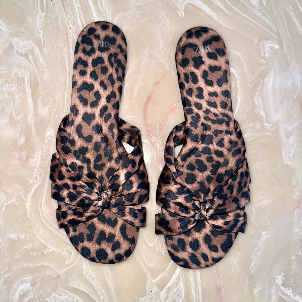 Zara Leopard Sandals